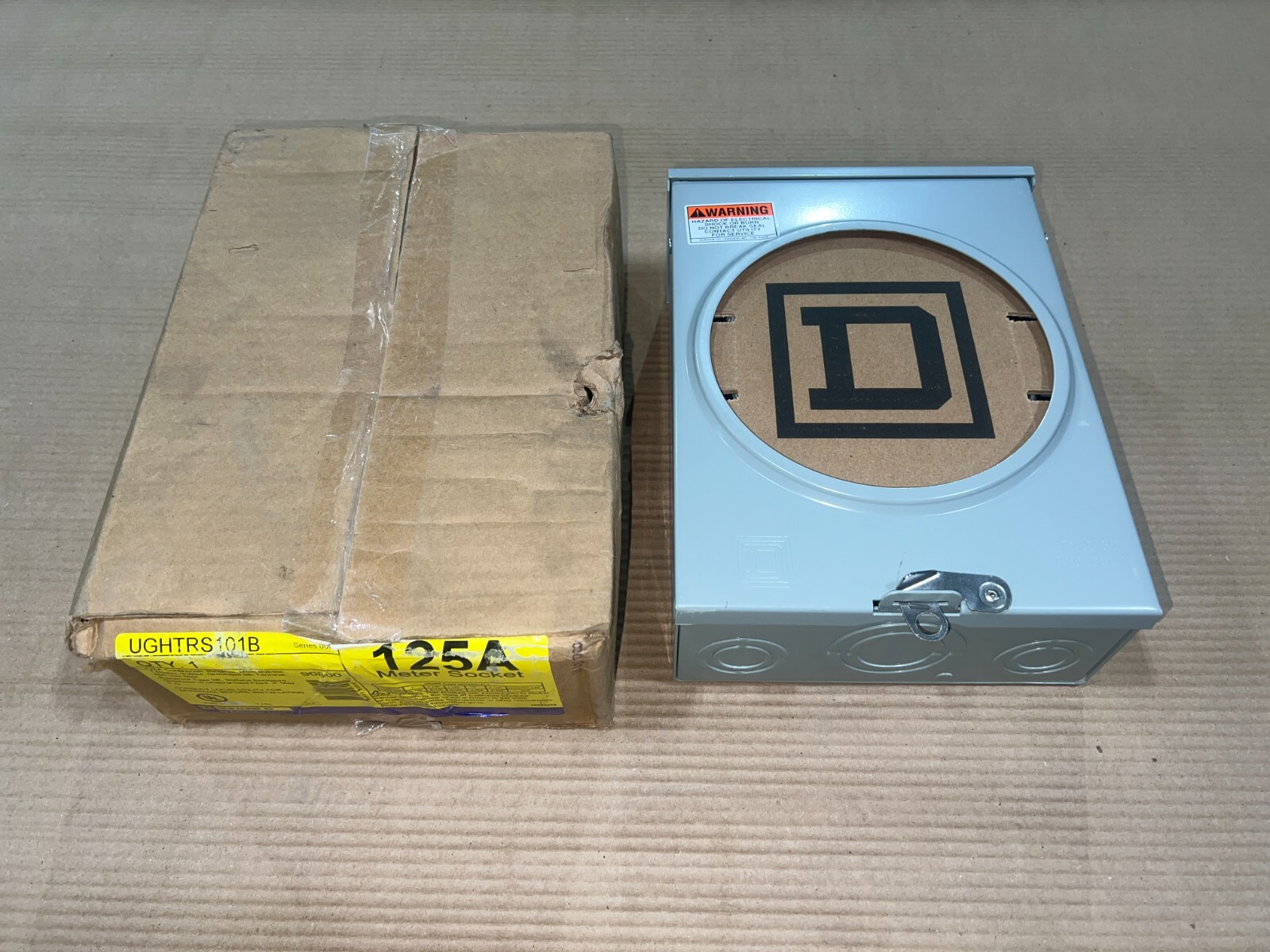 New Square D 125 Amp Meter 5t Jaw Horn Bypass Ringless Can Socket 1Ph 3 Wire