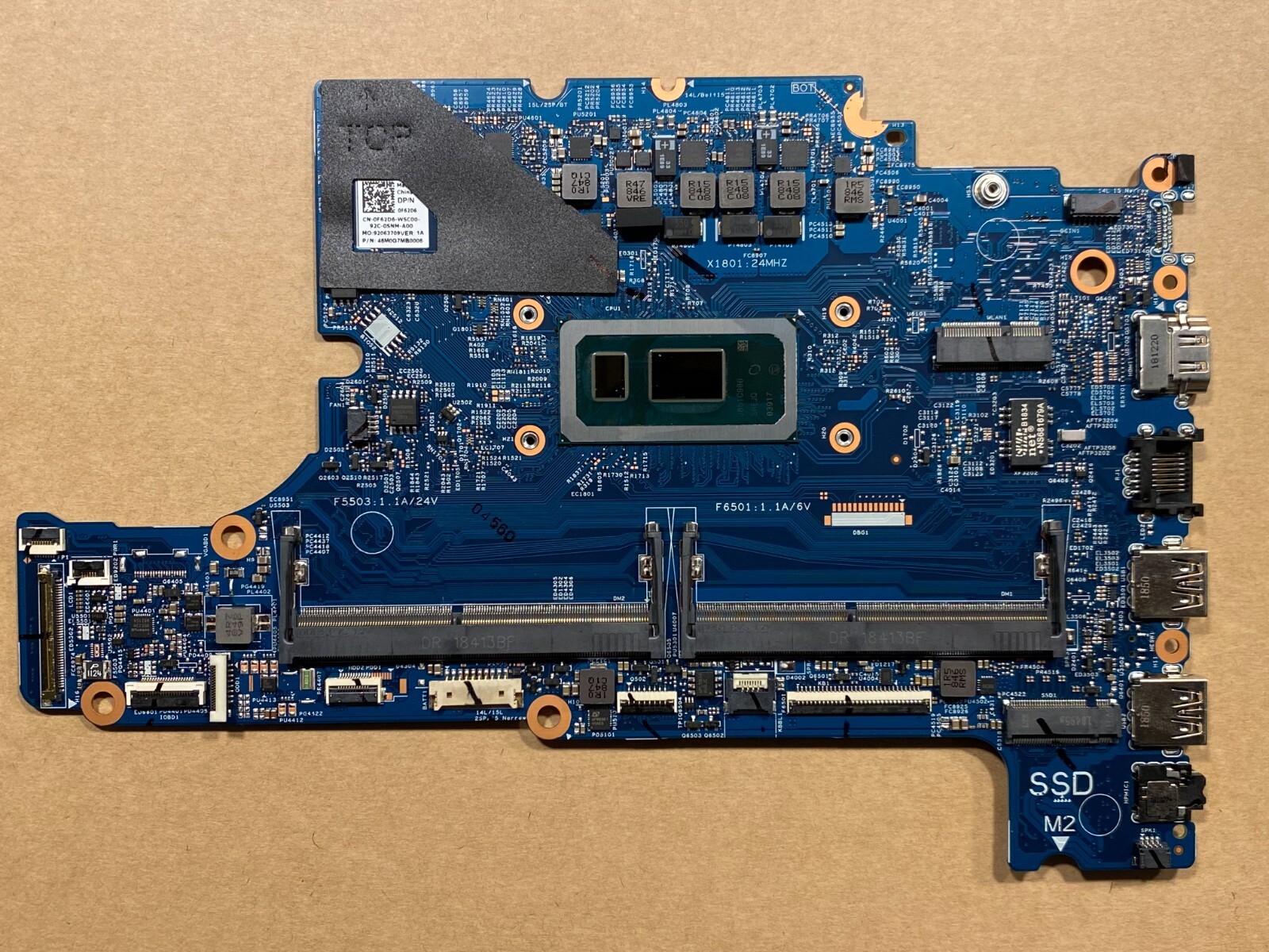 NEW Dell Inspiron 15 5584 Intel i5-8265u 1.6GHz Motherboard 18789-1 F62D6