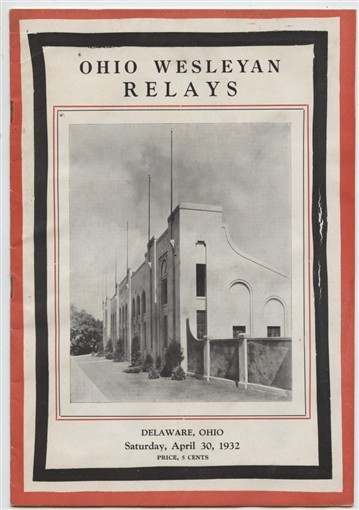 Ohio Wesleyan Relays Program Delaware Ohio 1932 High School Track Teams