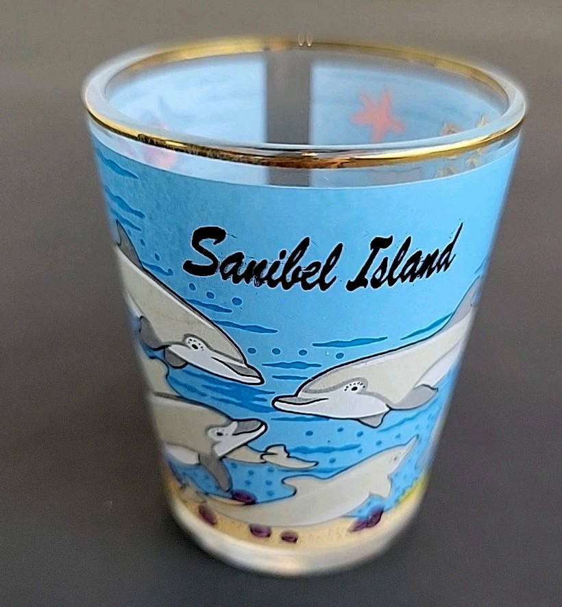 "Sanibel Island" Florida Souvenir Shot Glass - 2¼" H
