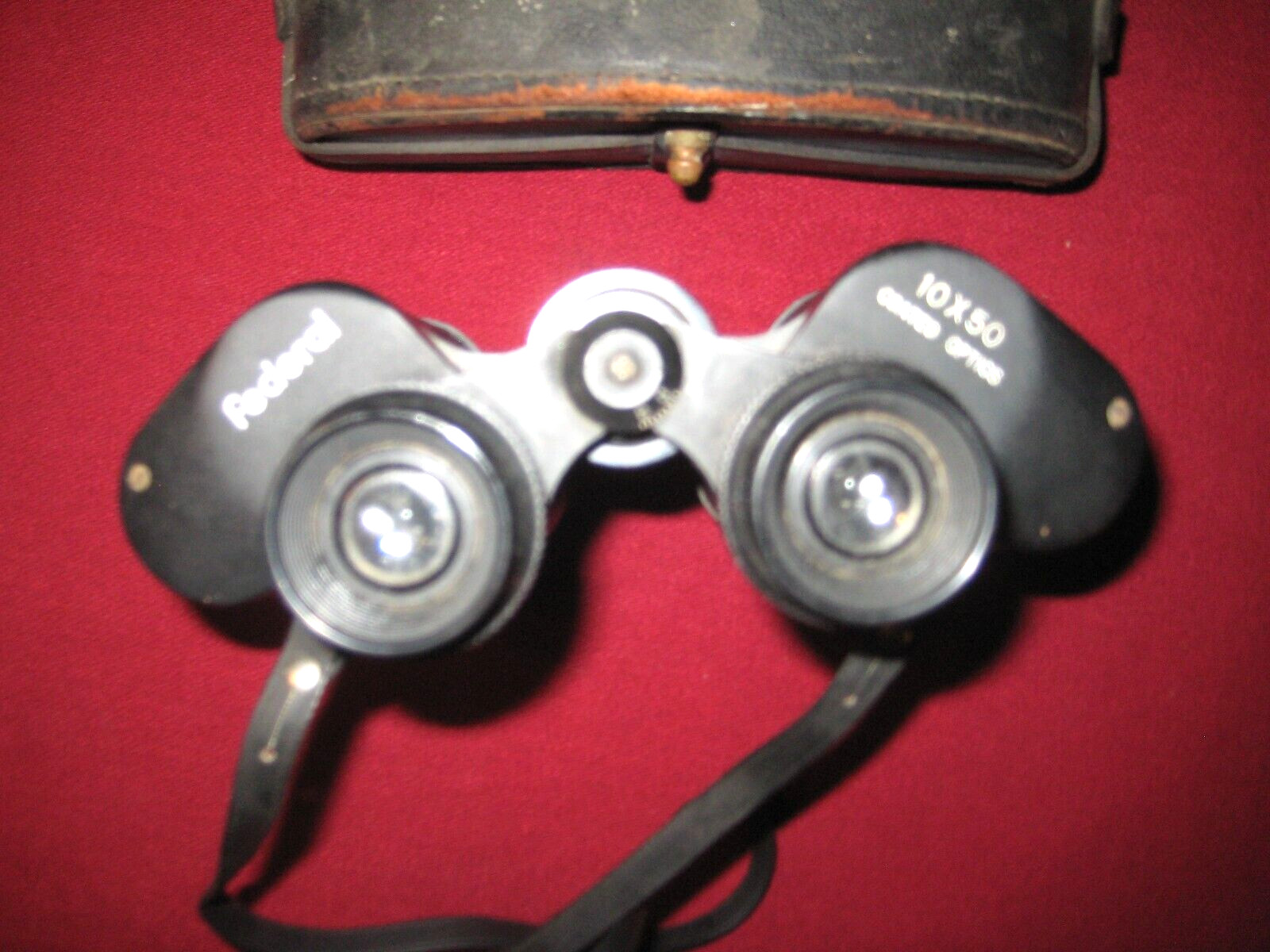 Vintage Federal Field Binoculars 10x50 with Case Black
