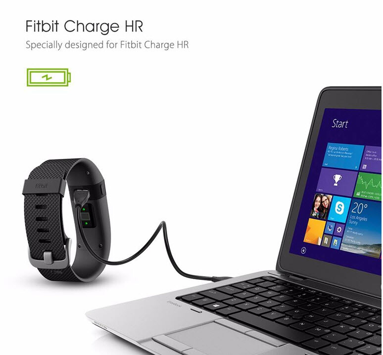 Charging Replacement Cord Charger For Fitbit CHARGE HR Wristband Cable USA NEW
