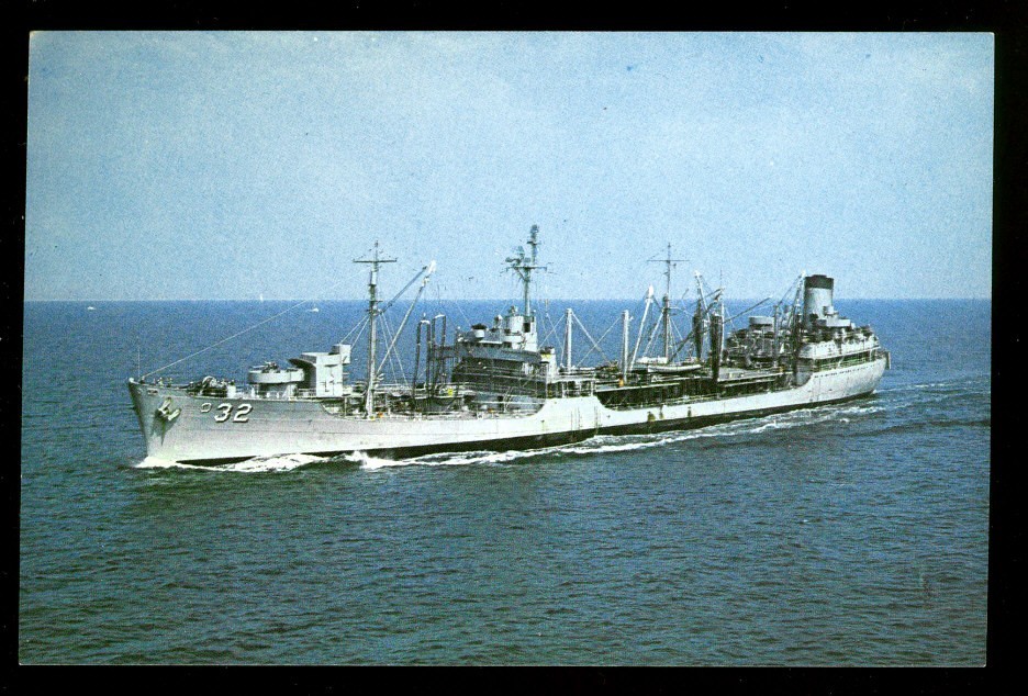 USS Guadalupe AO-32 postcard fleet oiler US Navy ship