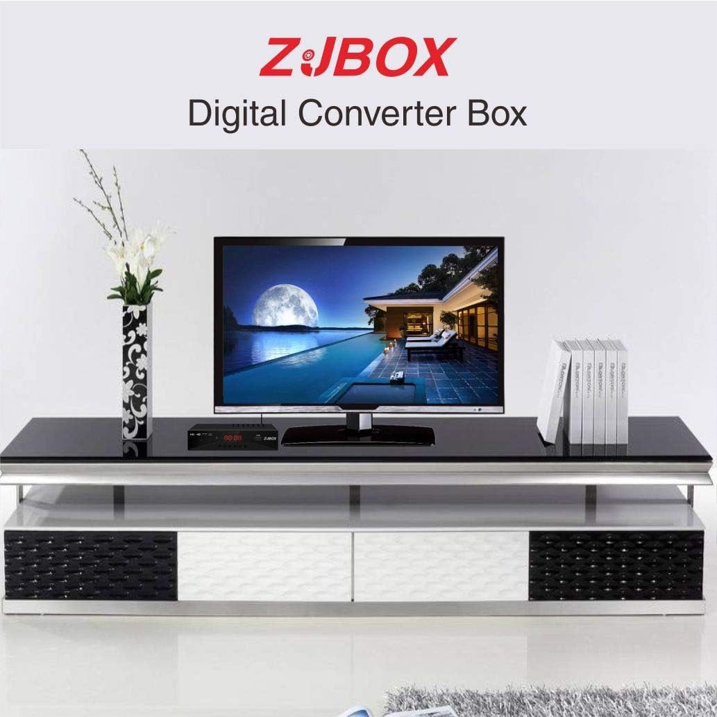 Digital TV Converter Box, ATSC Tv Tuner - for Analog HDTV Live 1080P with Recor
