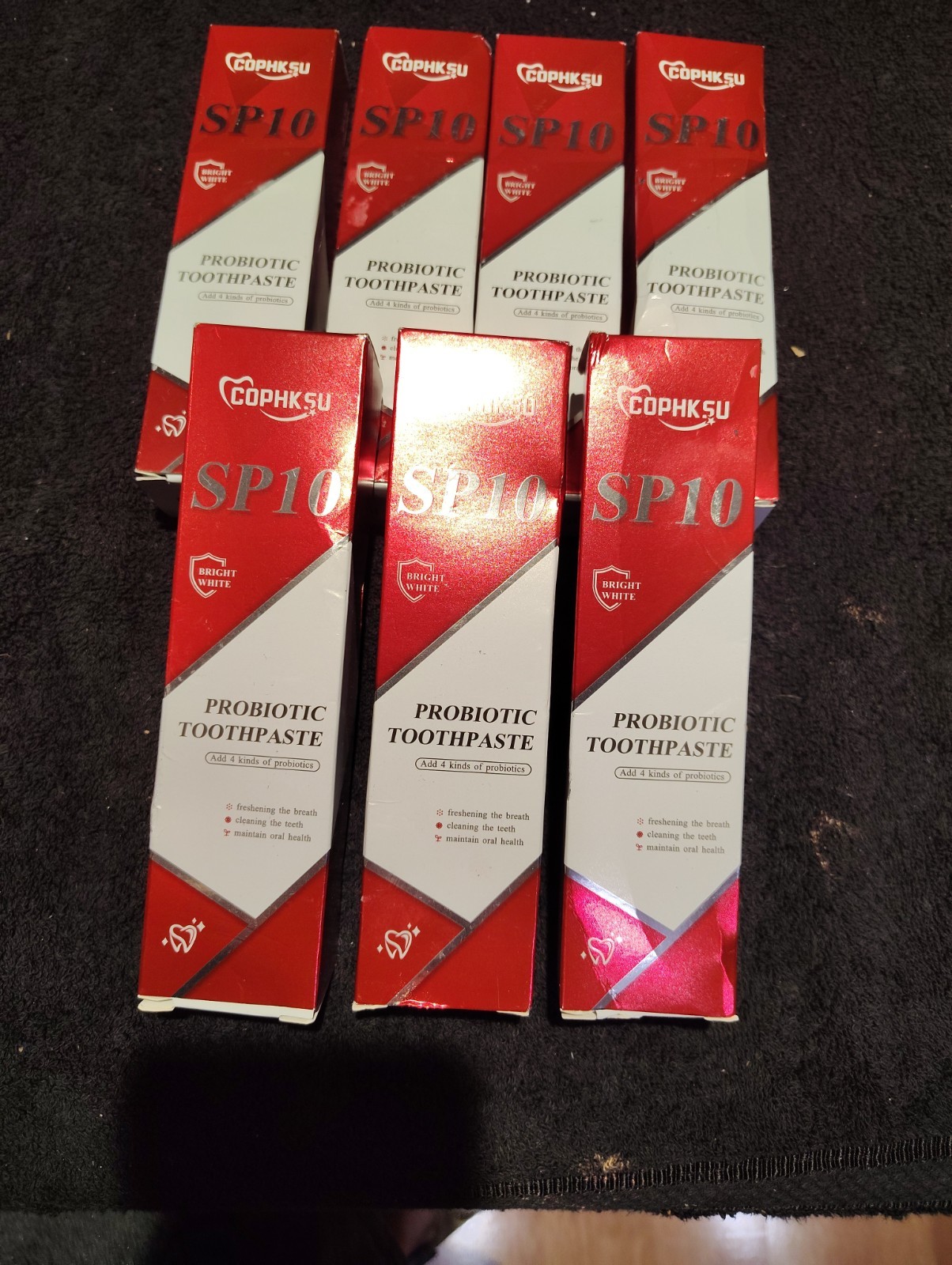 Lot Of 7 - COPHKSU SP10 Probiotic Toothpaste Bright White