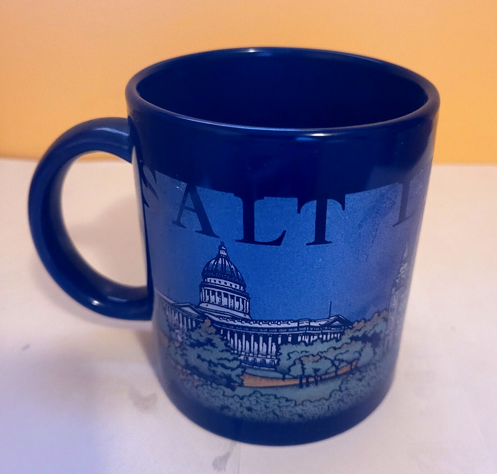 Salt Lake City Architecture Coffee Cup Mug Souvenir Blue Free Shipping