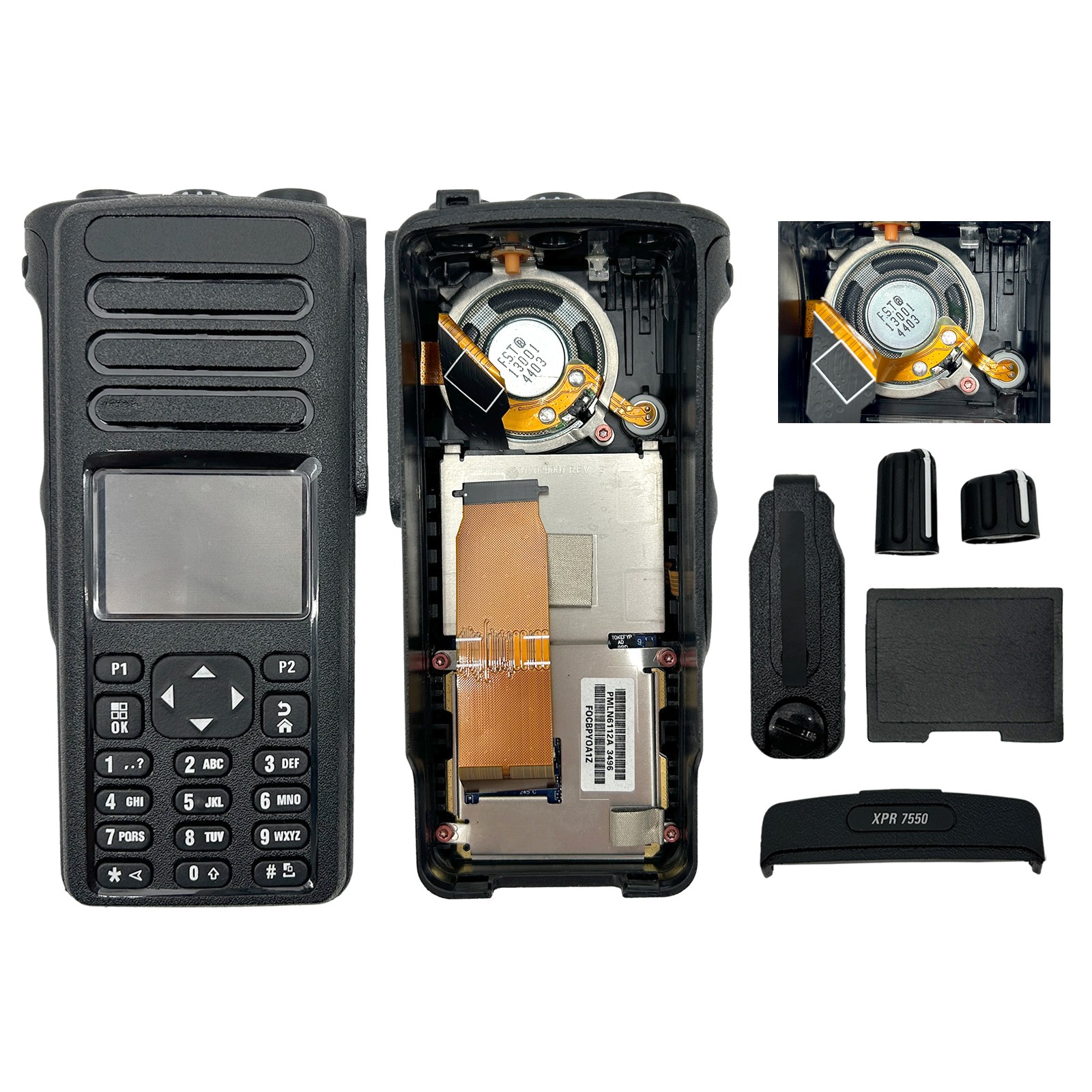 Repair Front Housing Case Fits XPR7550 DGP8550 XPR Radios Mic LCD Mainboard