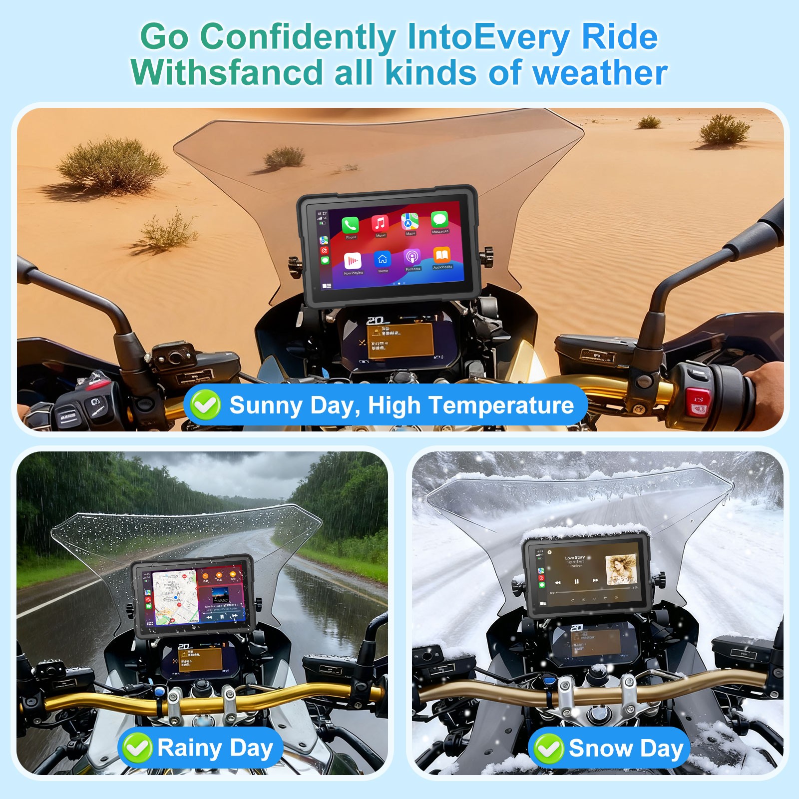 for BMW Motorcycles, 16-Pin Interface, Plug-and-Play with CarPlay & Android Auto