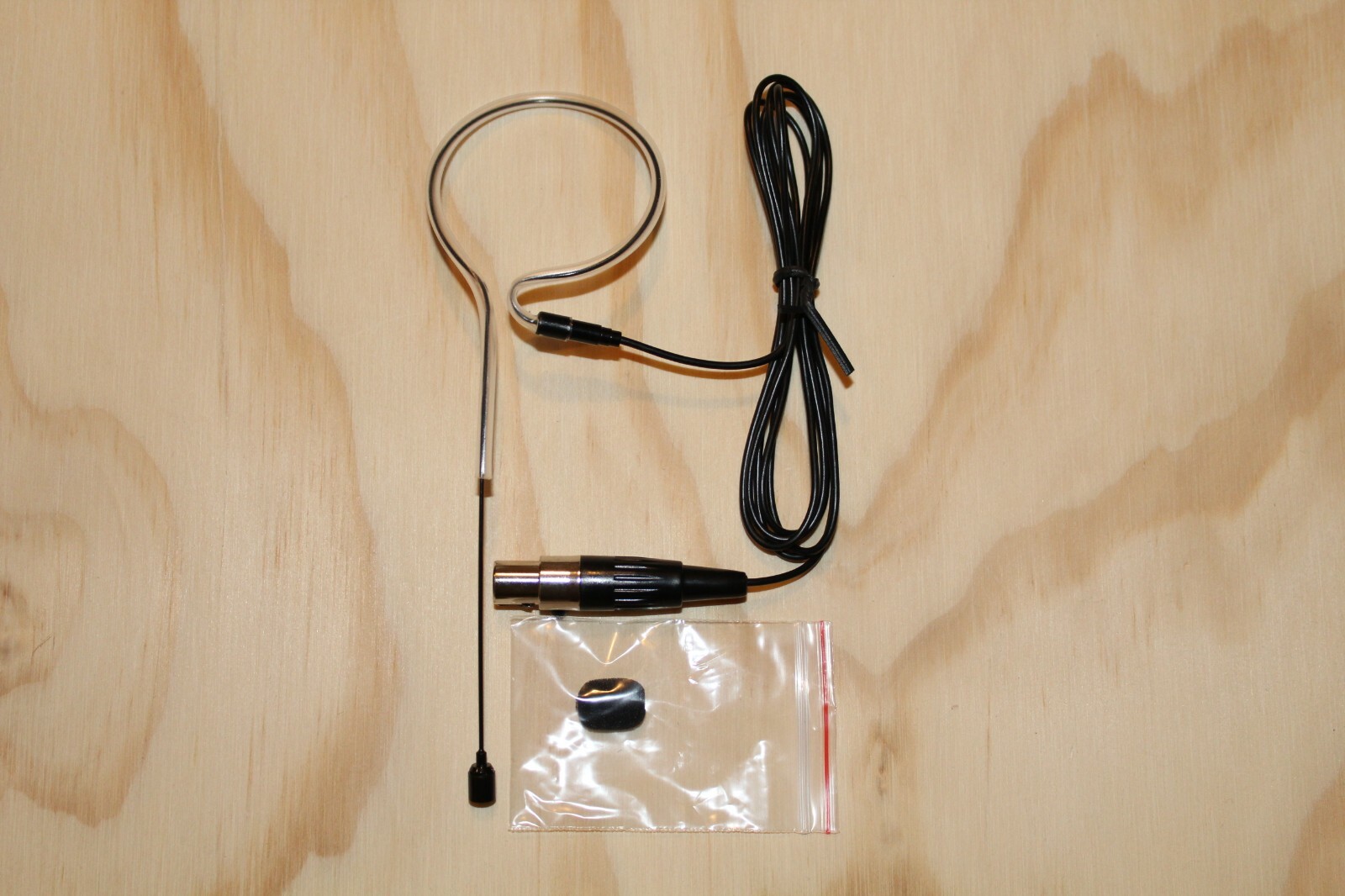 Black Single Earhook Headset Microphone for Shure Wireless-TA4F 4pin mini XLR