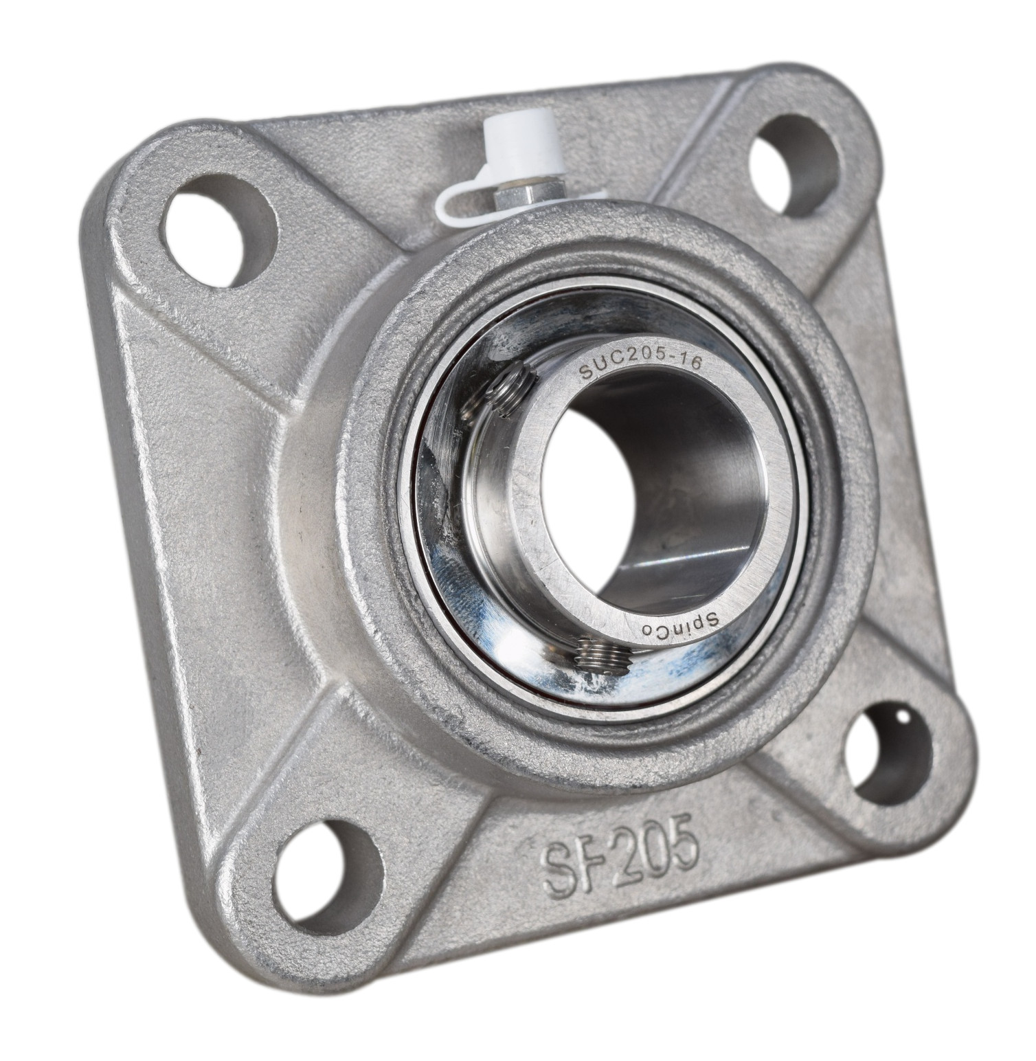 1" Stainless Steel Four Bolt Flange Bearing SSUCF205-16, SUCSF205-16, CRFS-PN16