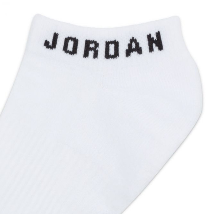 Nike Men's Air Jordan Everyday No-Show Socks 3-Pairs White DX9656-100 i