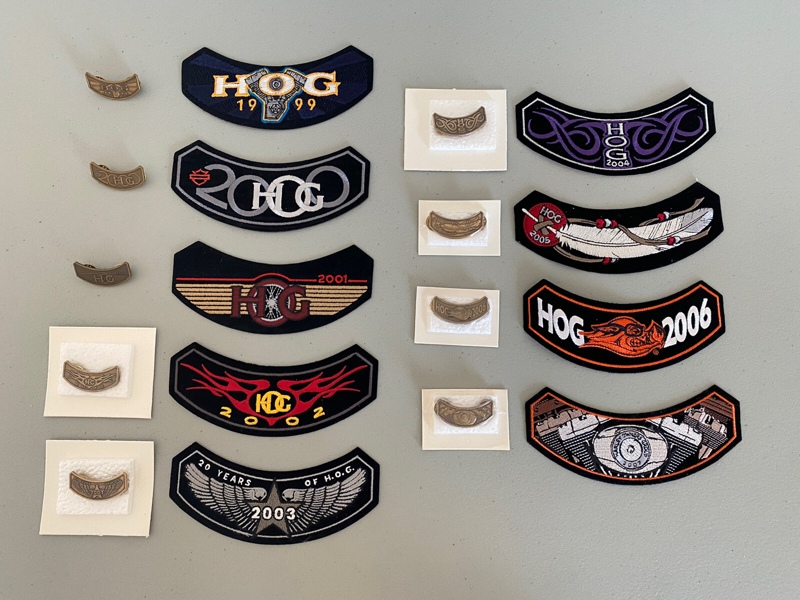 Harley Davidson HOG Owners Group Patches & Pins Collectible Lot of 9 (1999-2007)
