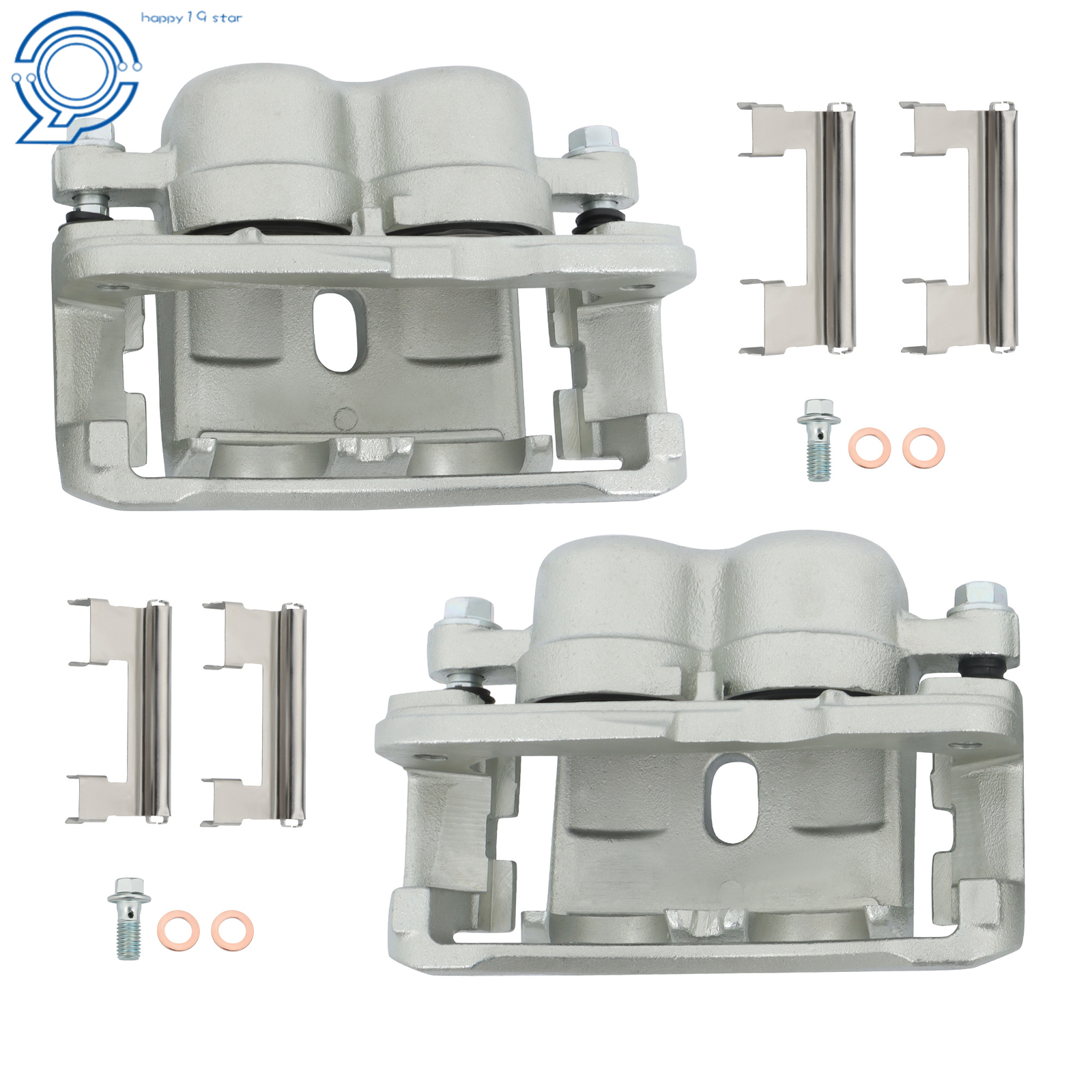 Front Pair(2) Brake Caliper for Chevy Silverado 1500 Avalanche GMC Sierra Yukon