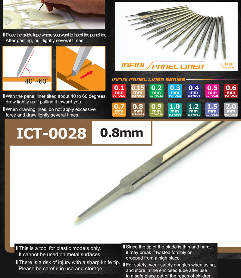 Infini Model Infini Panel Liner Series Chisel #0.8mm