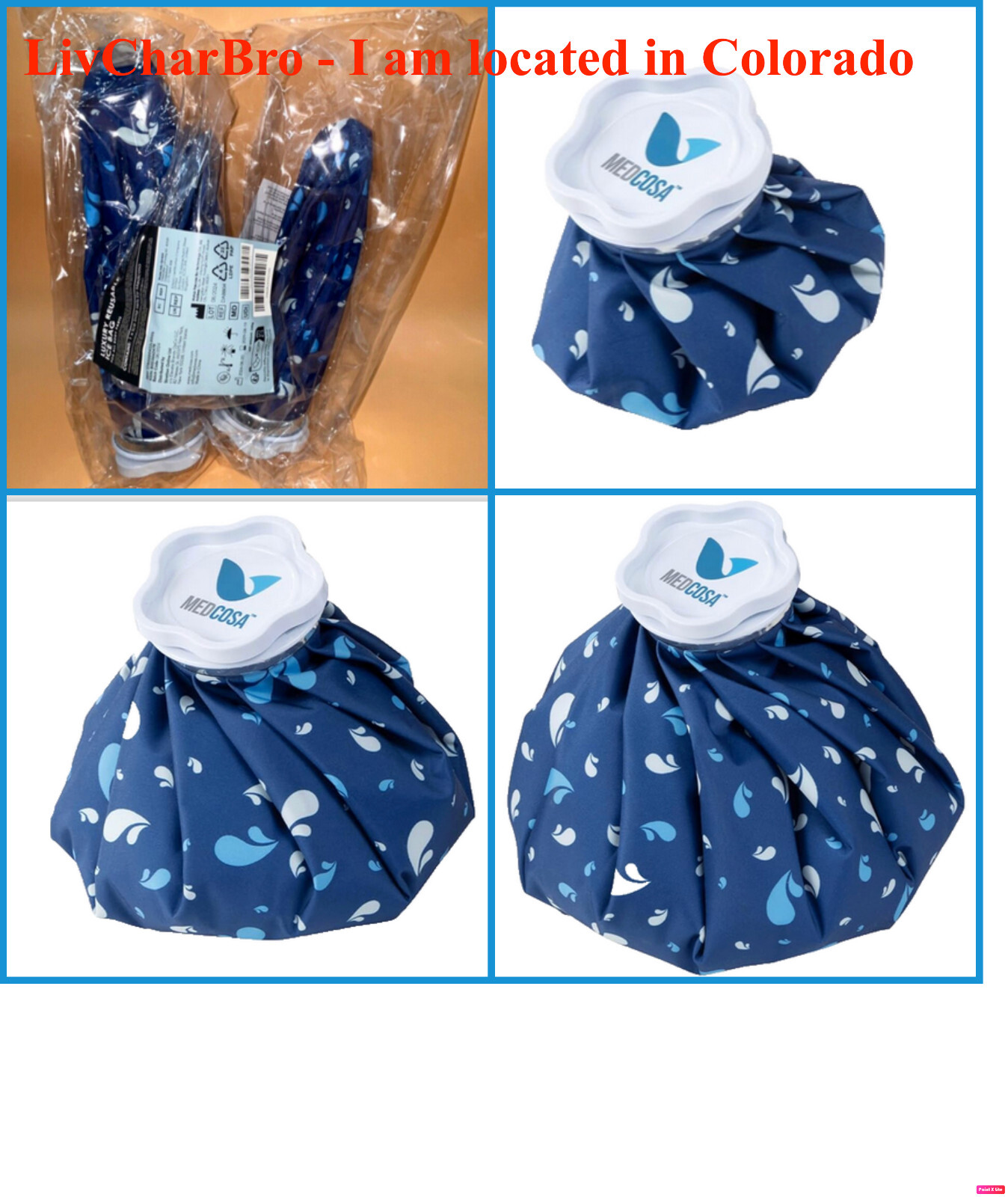 3-Pack Soft Fabric Ice Packs Reusable Ice Bags for Injuries 6" 9" 11"