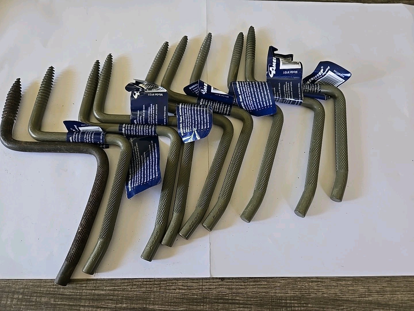 Lot of 9 Ameristep Model 101  Hunting Step-up Climbing Tree Stand Steps Screw In