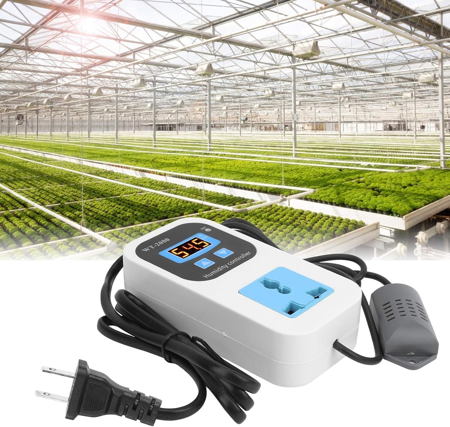 Digital Humidity Controller Humidify Switch Socket 0%~99%RH WT2000 Accessory ♢
