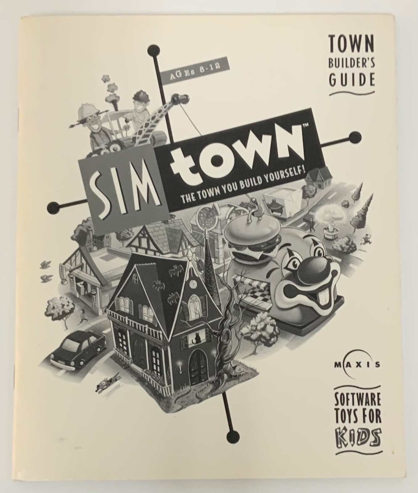 Sim Town Manual Town Builder’s Guide Maxis NO GAME