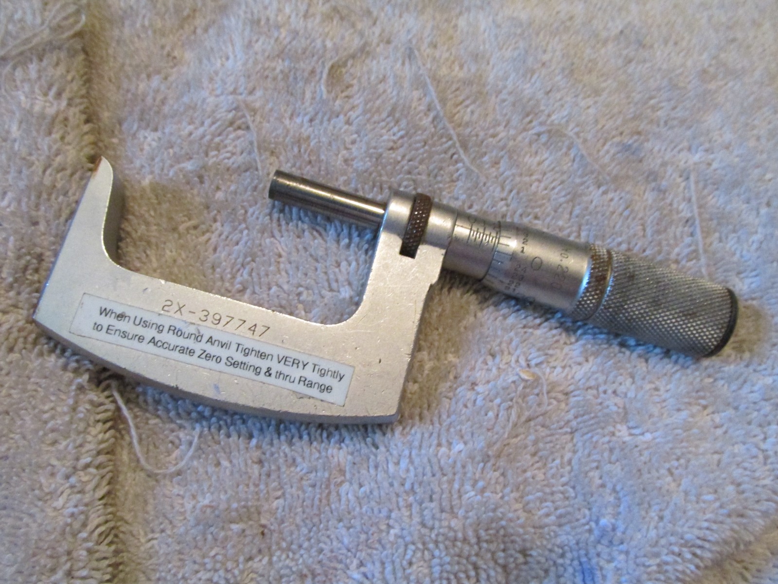 Machinists Precision Tool Starrett No. 220 1" Anvil Micrometer BOEING SURPLUS