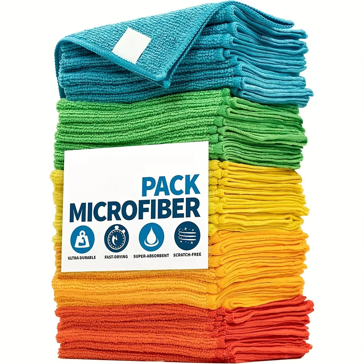 10/5/3Pcs Microfiber Cleaning Cloth, Dishwashing Cloth Household Rag Kitchen Bat