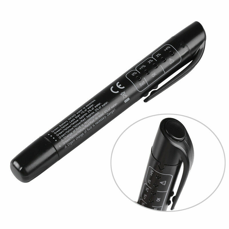 Brake Fluid Liquid Oil Tester Pen 5 LED Indicator Car DOT/DOT4 Testing Tool