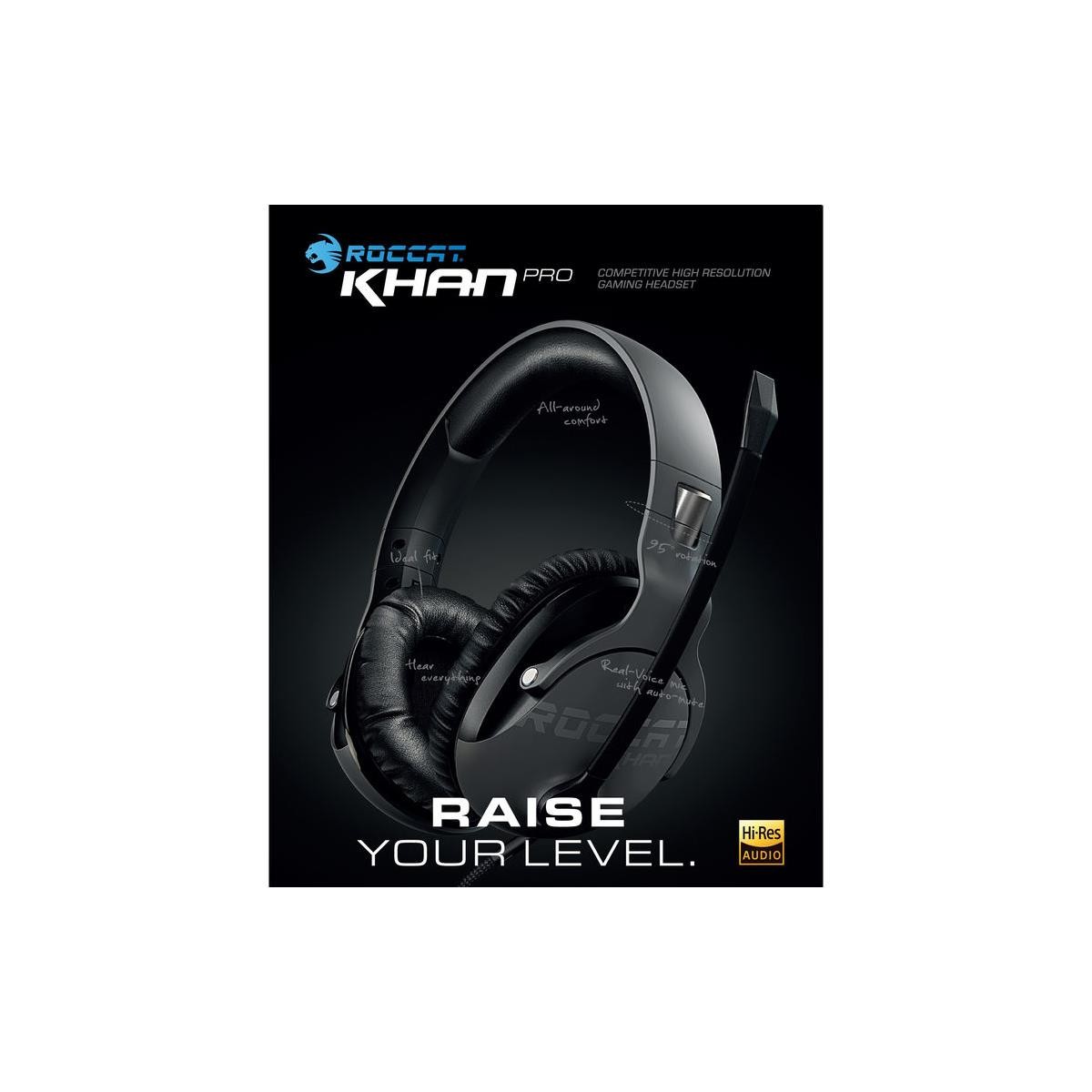 Roccat Khan Pro Competitive High Resolution Gaming Headset - Black ROC-14-622...