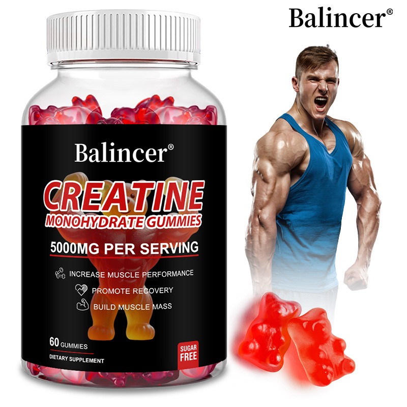 Creatine Monohydrate Gummies Increase Strength Muscle Endurance Energy 60