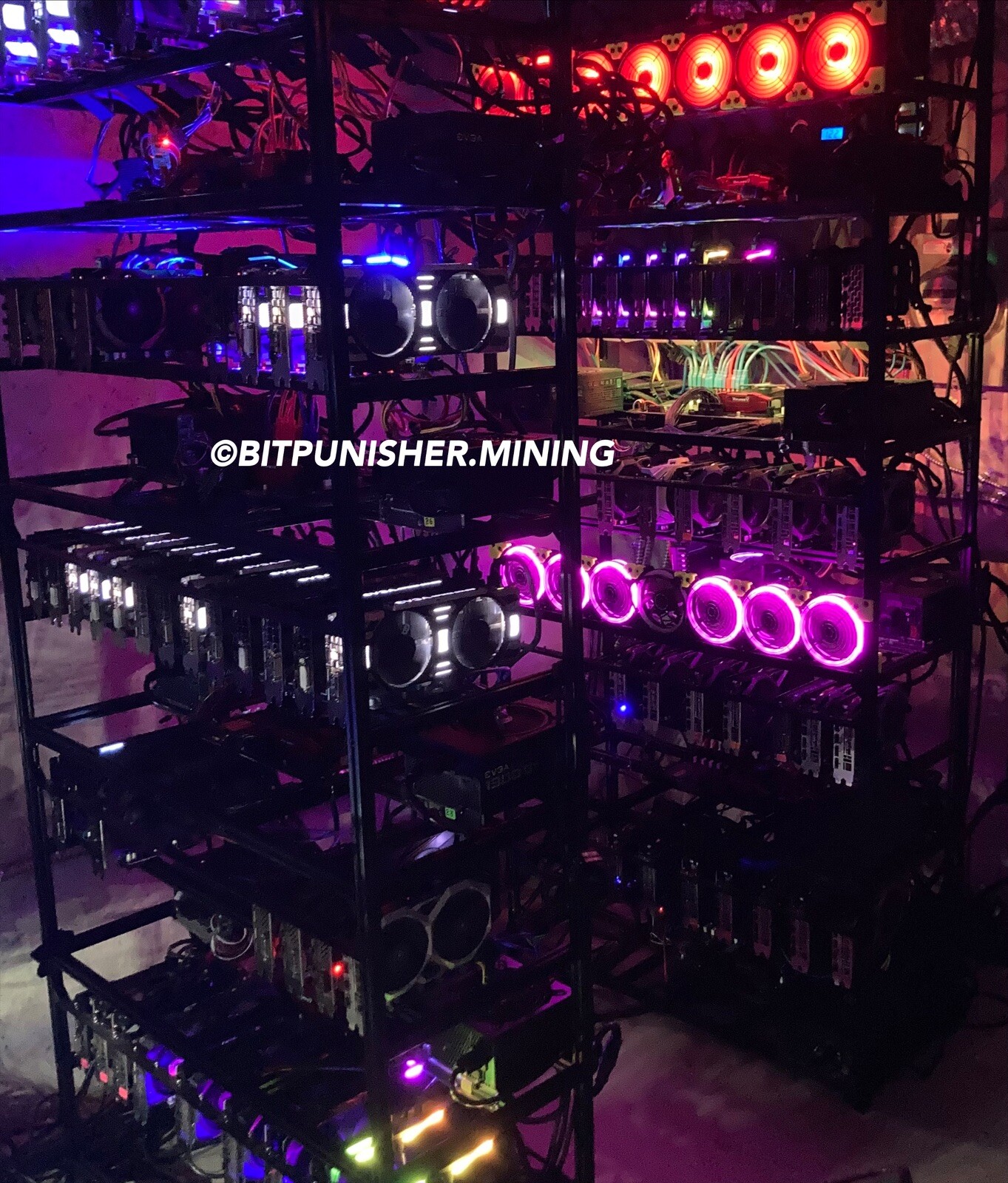 80 GPU Mining Rig Open Frame BITCOIN BTC, Pyrin Crypto Currency Miner Computer