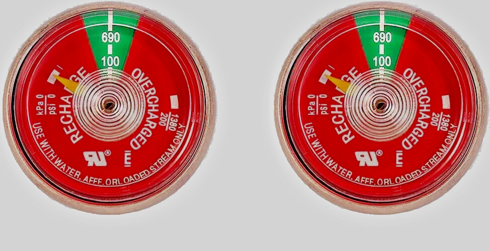 ✅🧯2-100#psi Pressure Gauge For Portable Water Fire Extinguisher-FREE SHIPPING