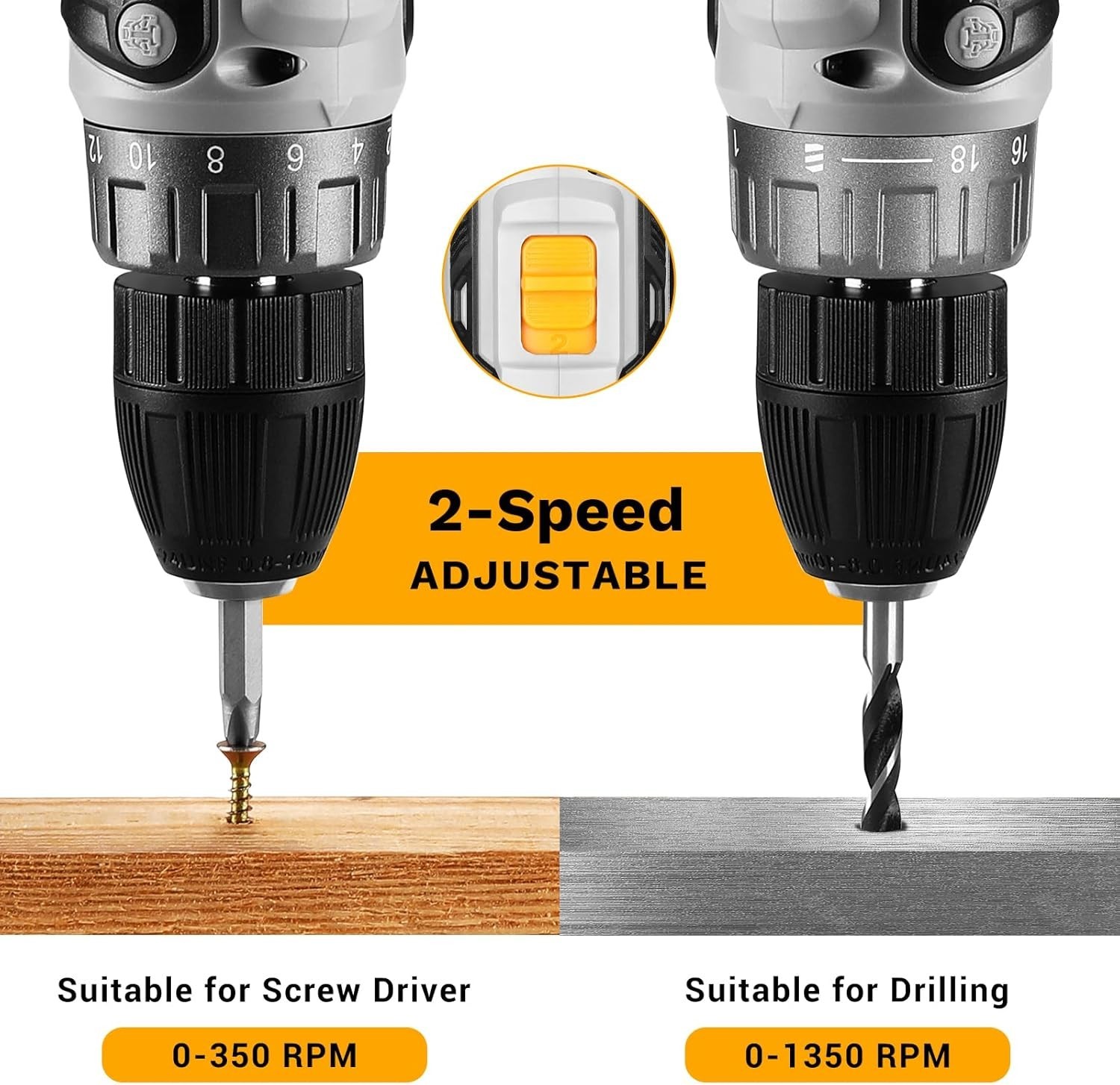 20V Cordless Power Drill Set with Battery & Charger – Perfect for DIY Projects