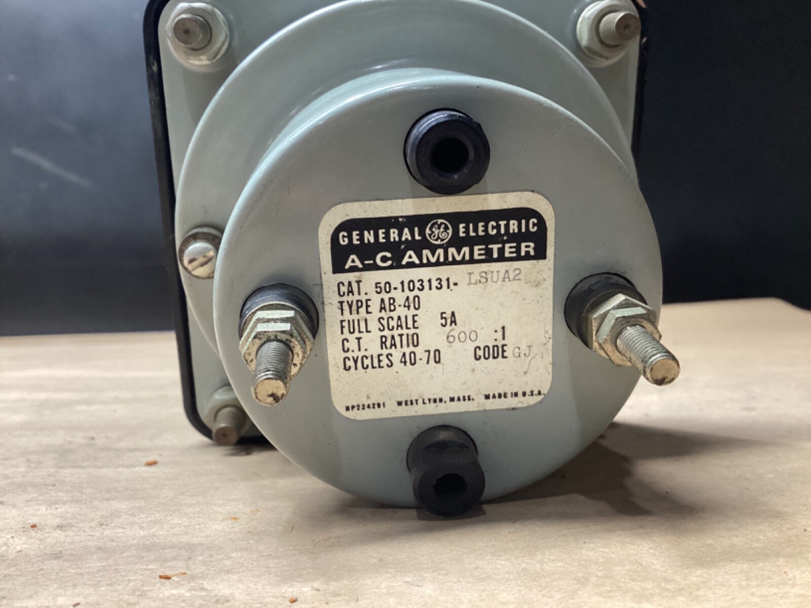GENERAL ELECTRIC 50-103131-LSUA2 A-C AMMETER #107M104*CO