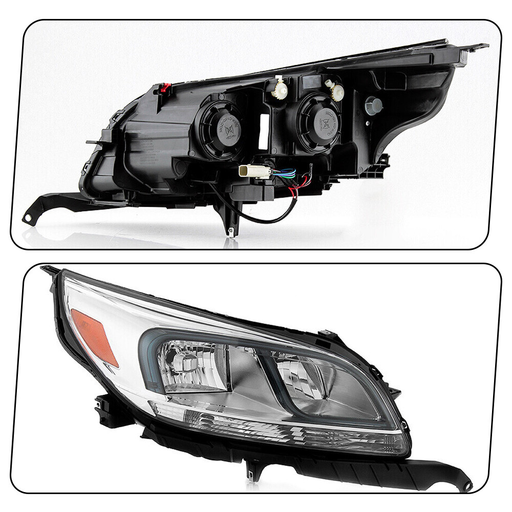 Halogen Headlight For 2013-2016 Chevy Malibu w/o Projector Left+Right Pair