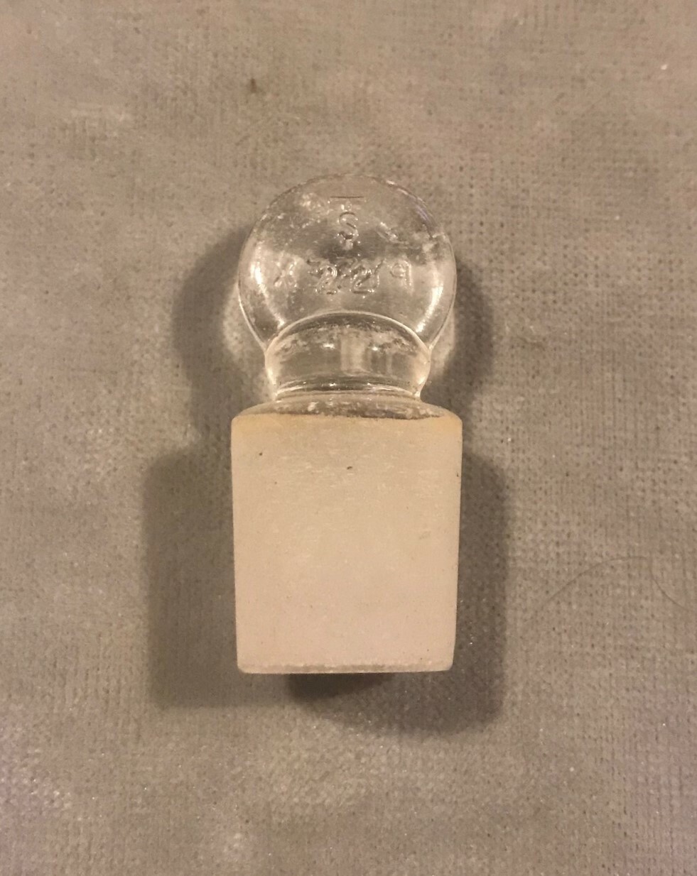 KIMAX #22 Solid Glass Inner Ground Flask Length Pennyhead Stopper