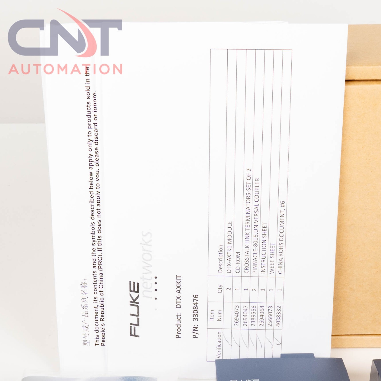 Fluke Network DTX-AXTK1 Alien Cross Talk Module Kit DTX-1800 DTX-AXTERM NEW
