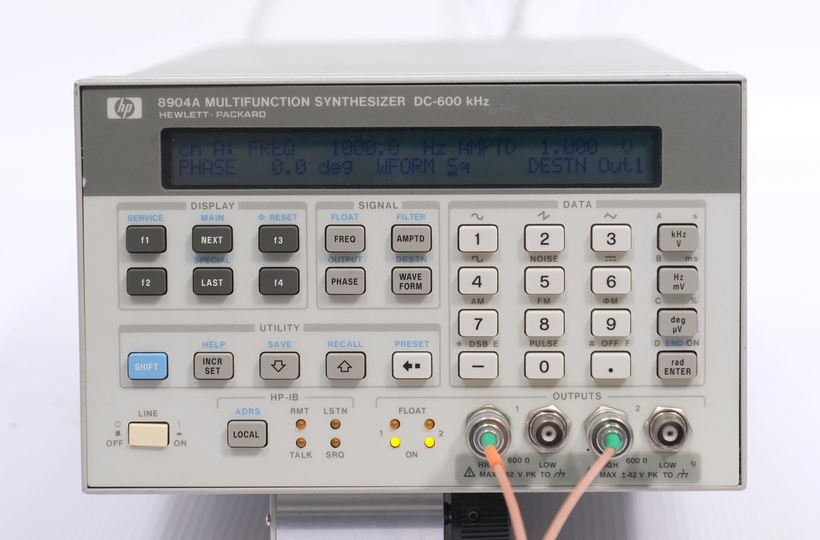 HP 8904A DC 600kHz Multifunction Synthesizer / Generator OPT 002 006 H19