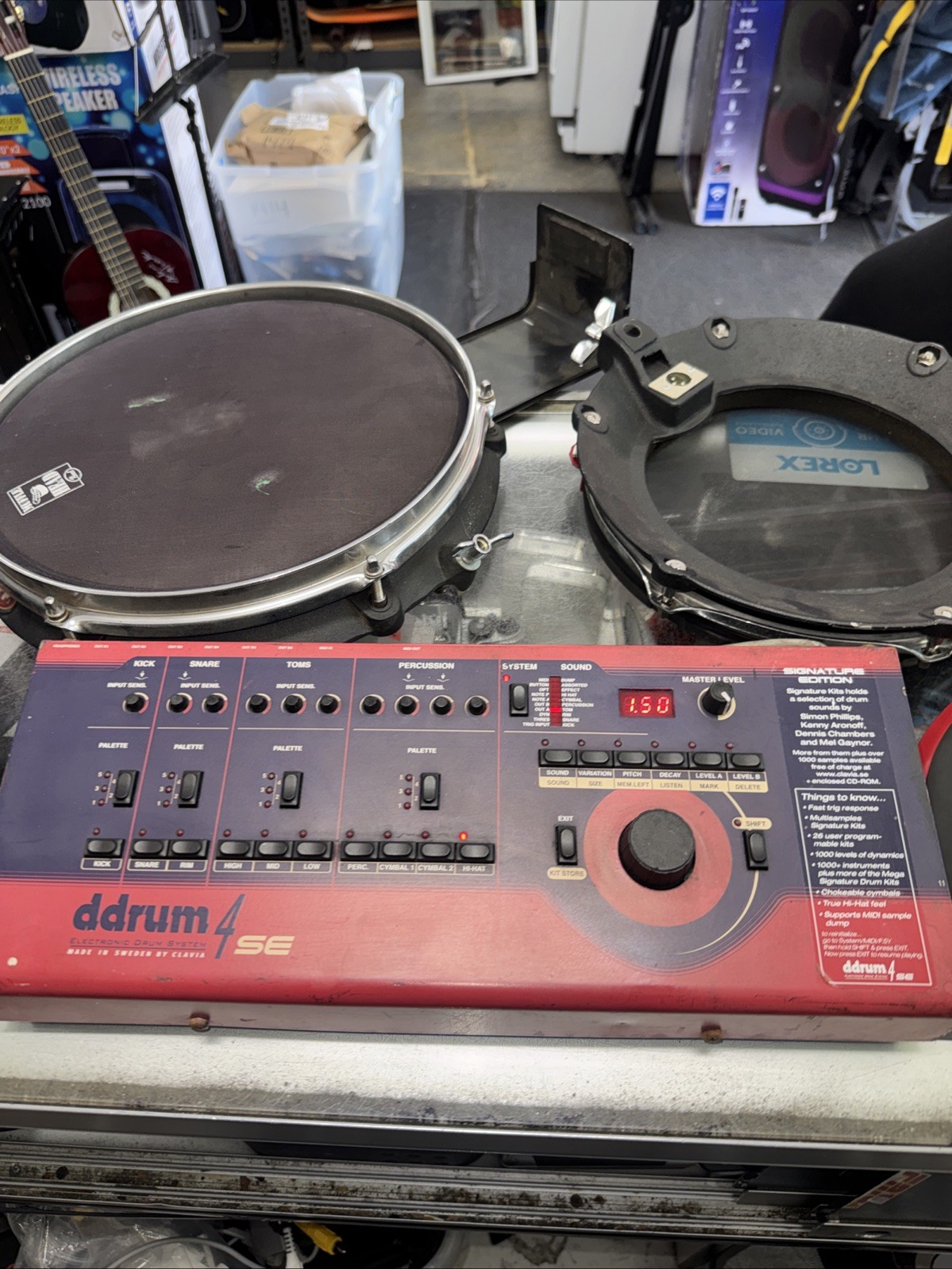 ddrum 4 SE Electronic Drum Trigger Module / Brain & ddrum Pad Lot