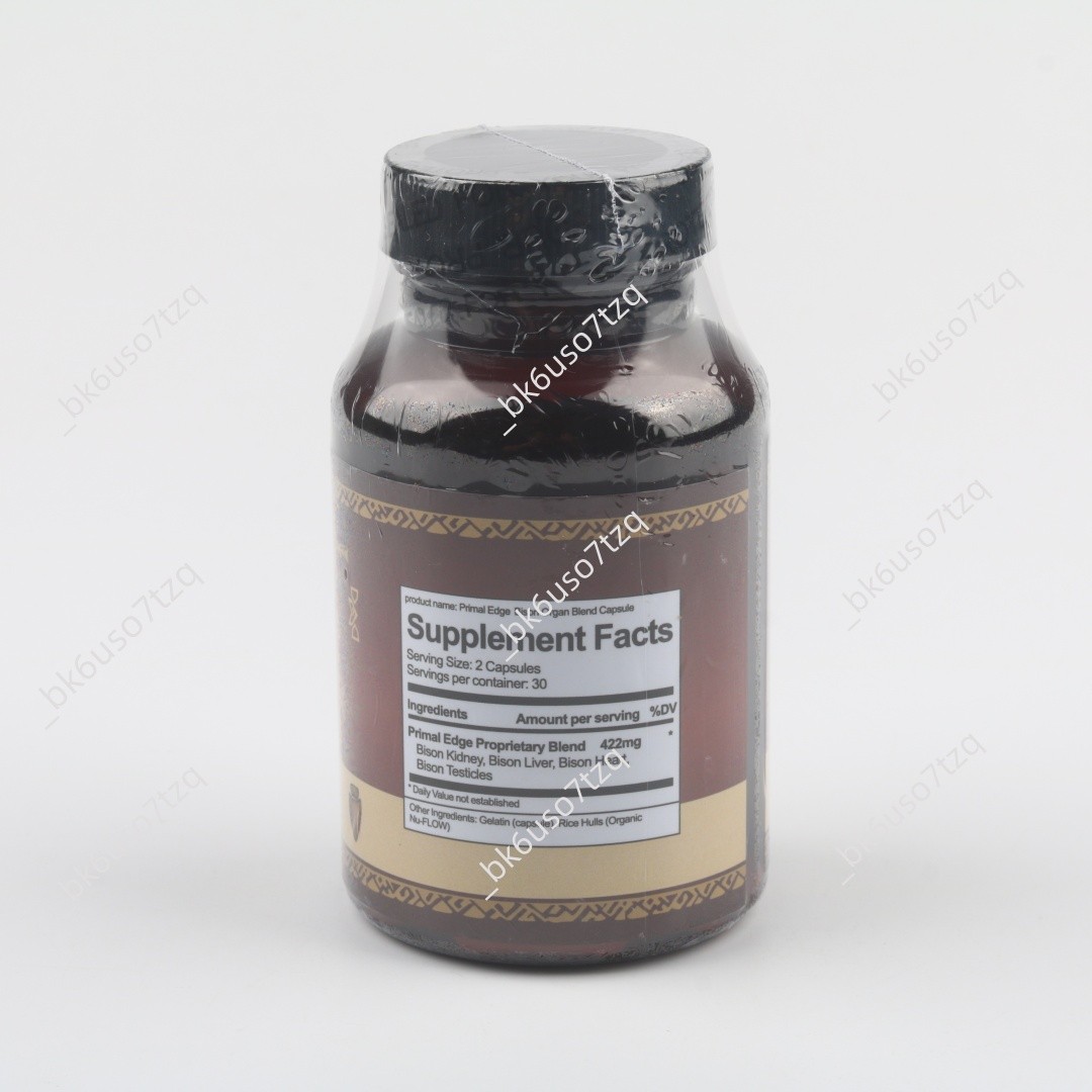 Primal Edge American Bison Extract 60ct, 3 Pack Natural Supplement