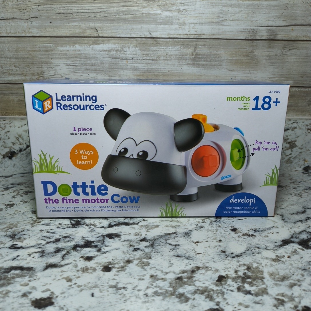 NEW Learning Resources Dottie the Fine Motor Cow - 1 Piece, Ages 18+ Multicolor
