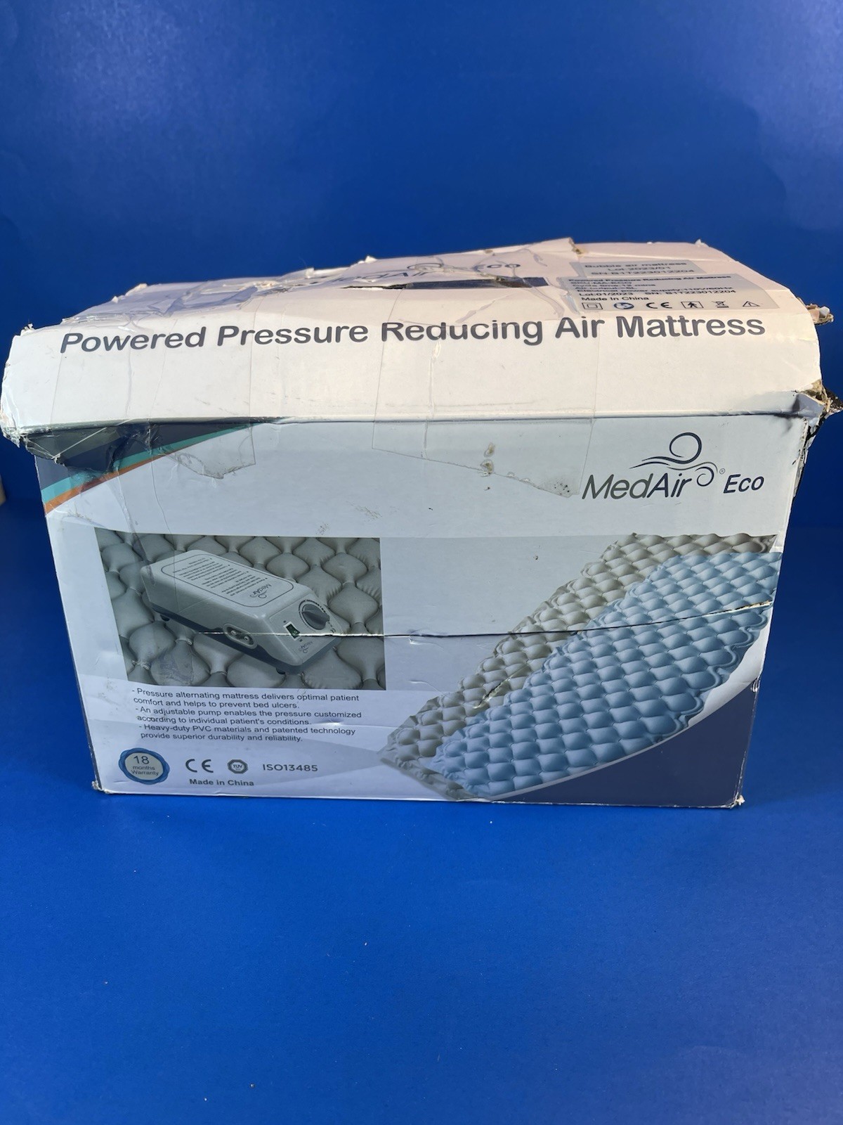 MedAir Eco Powered Pressure Reducing Air Mattress new with used electric pump