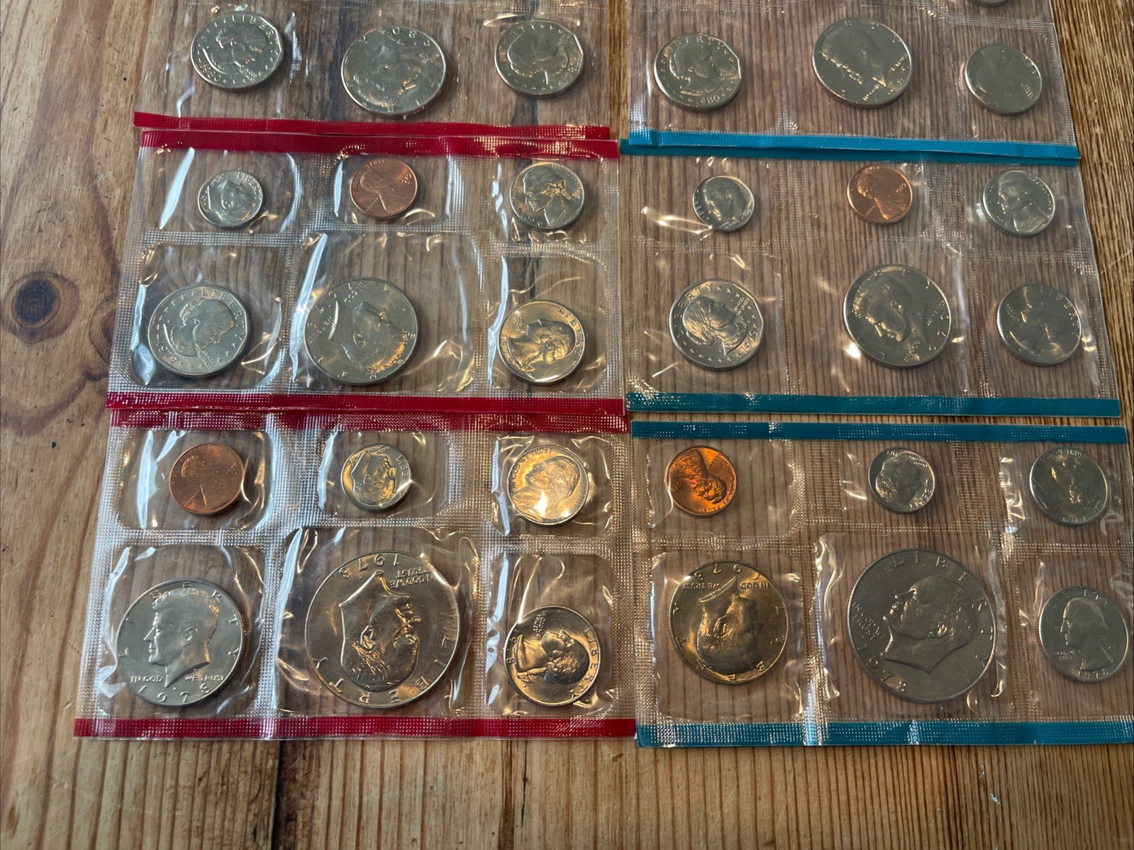 1978, 79, 80, 81 Uncirculated Coin Set U.S Mint Original