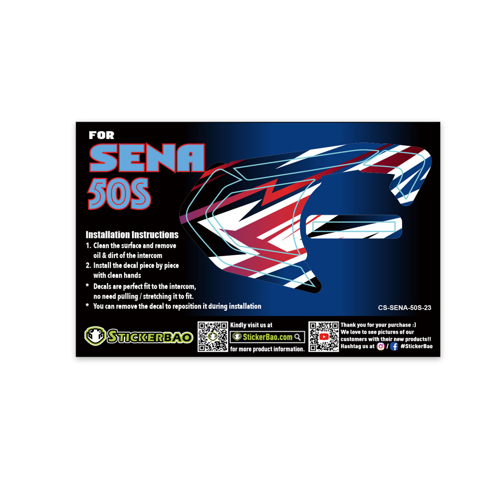 Super Hero Device Surface Sticker For SENA 50S Intercom x1