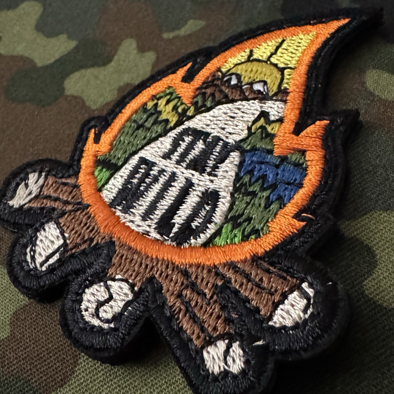 🔥 STAY WILD Embroidered Morale Patch Hook/Loop Back CAMPING HIKING CAMPFIRE