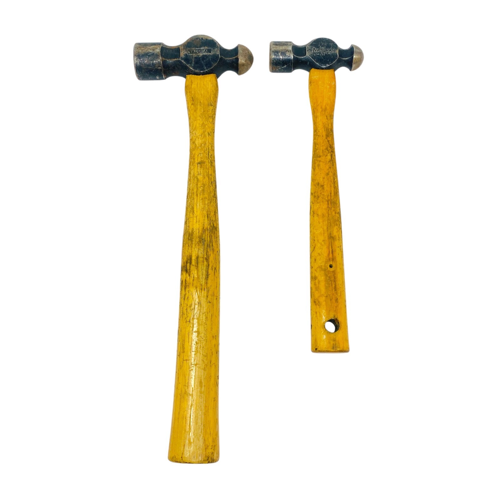 Vaughan Ball Peen Hammer Hand Tool Lot Set Genuine Wood Handle USA, 2 Pcs