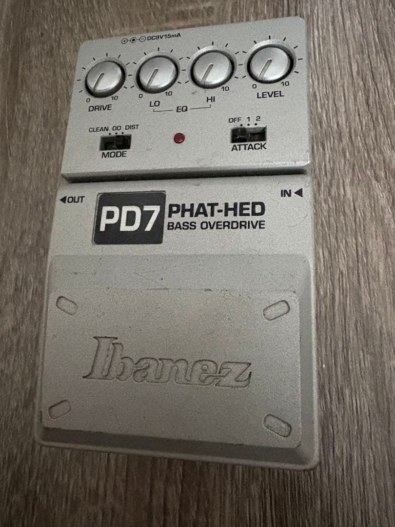 Ibanez PD7 PHAT-HED Bass Overdrive Guitar Effects Pedal Used