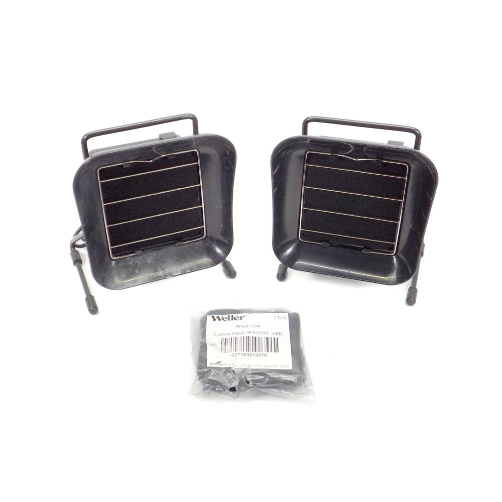 (Lot of 2) Weller WSA350 Benchmark Smoke Absorbers 120VAC w/ (3) WSA350F Filters