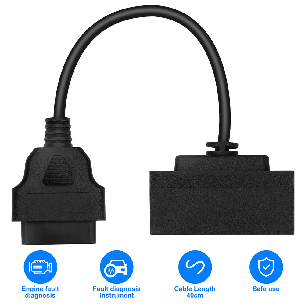 For Ford 7 pin OBD1 to OBD2 Adapter Code Reader Scanner Check Engine Repair Tool