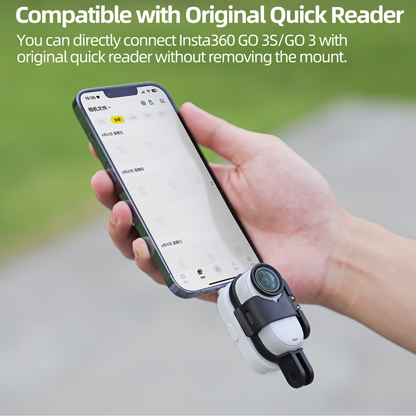 Foldable Mount Frame Shooting Adapter for Insta360 GO 3S/GO 3 Action Camera
