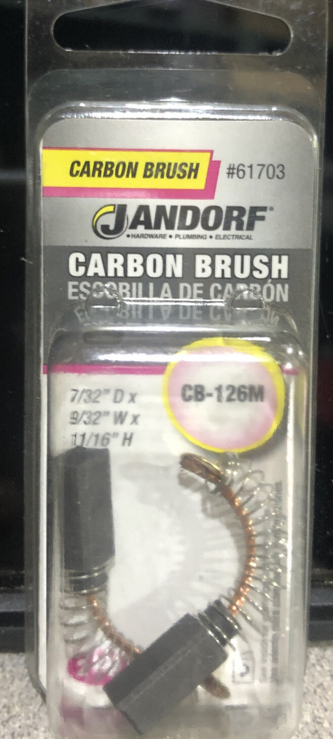 Carbon Brush Cb-126M No 61703 Jandorf Specialty Hardware