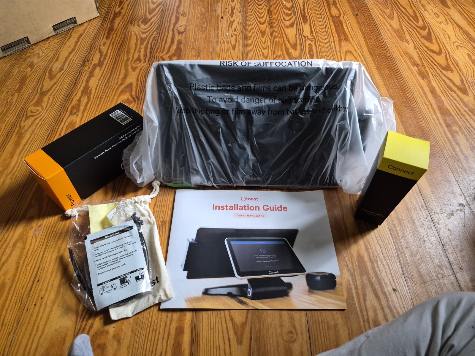 Toast POS Terminal Hardware Kit w/ Installation Guide, Touchscreen & Accessories