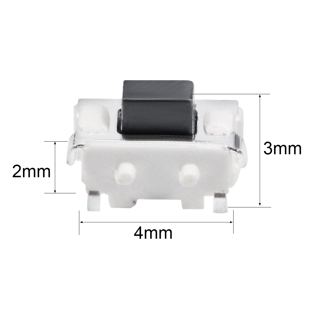 4Pcs 2 Pin SPST Momentary Push Button Surface Mounted Devices SMT Tact Switch